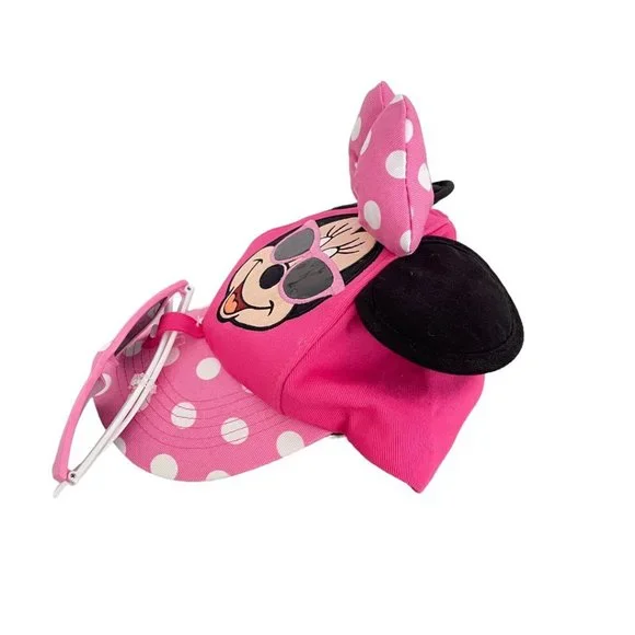Disney Parks Minnie Mouse Pink Toddler Hat and Sunglasses - Picture 3 of 6